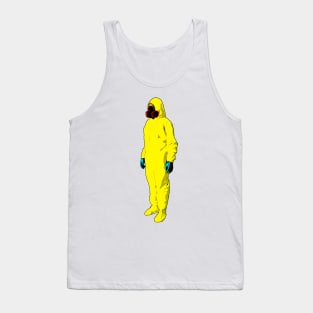 Man Wearing Hazmat Suit Comic Art Tank Top